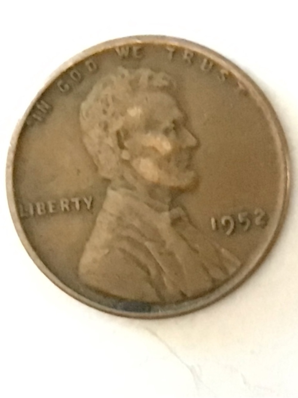 Vintage 1952 Lincoln Wheat Cent - Copper Brown Coin
